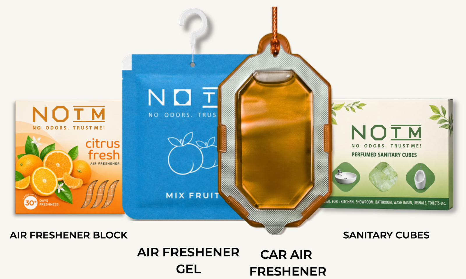 NO TM car air freshener range